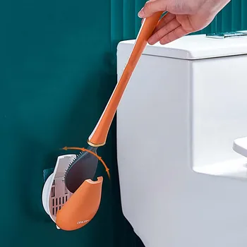 Automat TPR Silicon Perie Wc cu Montare pe Perete Rapid Drenaj Curat Instrument Pentru WC Perie de curățat Accesorii de Baie