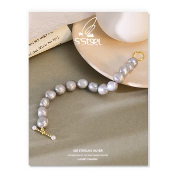 S ' STEEL Lux Bratari Argint 925, Cadouri Pentru Femei Nou 2021 Speciale Shell Pearl Aur Bratara Trendy Bijuterii Fine