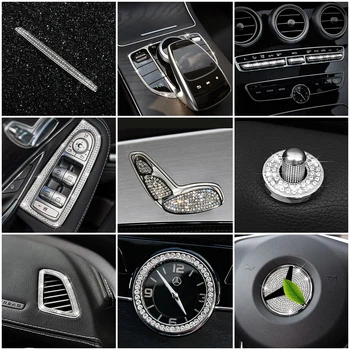Pentru Mercedes Benz GLC-2019 Consola Centrală Decor Refit Cristal de Diamant Inel Interior Semifabricate Decal
