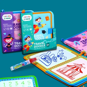 Montessori Jucarie Copii Set De Desen Apă Doodle Pictura Copii Carte De Apă Desen Scris Cartea Jucărie De Învățământ Devreme Pictura Jucarii