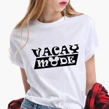 Tricou Pentru Femei de Vară Mâneci Scurte Casual, O-neck Tricouri Disney Mickey Mouse Tipărite Harajuku Rece Streetwear Feminin Topuri