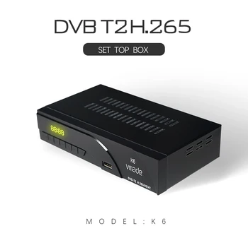 AV Port DVB T2 K6 H. 265 HEVC Digital Set Top Box Terestre Receptor Suport MEECAST Youtube cu USB WIFI 7601 RJ45