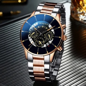 2021 modul herren Uhr Quarz mod Klassische Schwarz Stahl Uhr Gurtel Luxus Kalender de Afaceri Herren Uhren Mod Geschenk der