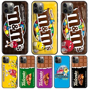 M&M Ciocolată Nutella Sticlă Coajă de Smartphone-Cover Pentru iPhone 12 Pro 11 Pro Max XS Max XR X 7 8 Plus 12Mini SE 2020 Caz