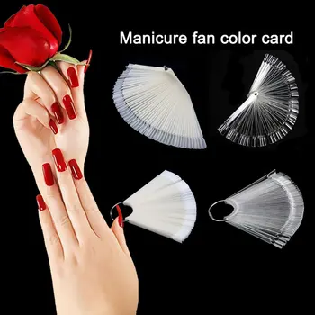 50 De Culori Capsule Unghii Naturale Unghii Consumabile Manichiura Fan Cerc Rotund Card De Culoare Alese De Afișare