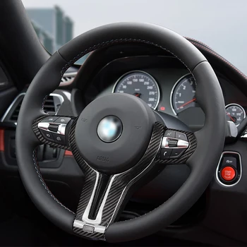 Potrivit pentru BMW M volan 1234 Seria 5 Seria X1 X2 X5 modificat 328M M3 M6 fibra de carbon volan autocolante