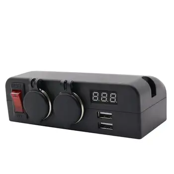 AOC4100 3-în-1 Priza de Bricheta si USB Masina Încărcător & Voltmetru Multi-funcție de Brichetă Priză de sex Feminin