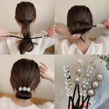 Vintage Baroc Shell Pearl Hairpin Coc Coafura Par Stick Femeie Elegant Elastice De Păr Banchet De Nunta Accesorii De Par