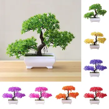 Fals Plante Primitoare Pin Bonsai Simulare Artificială în Ghiveci Plante de Ornament Acasă Dormitor living room Decor Decor de birou