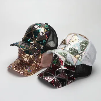 COKK Plasă de Cap Femei Snapback Paiete Șapcă de Baseball, Pălării Pentru Femei Hip Hop Casual Tata Pălărie de sex Feminin Gorro Casquette Os Nou