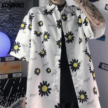 KOSAHIKI Harajuku Vara Blusas Japoneză Tricou Vrac 2021 Supradimensionate Casual se Potrivesc Topuri cu Maneci Scurte Fete Streetwear Bluza