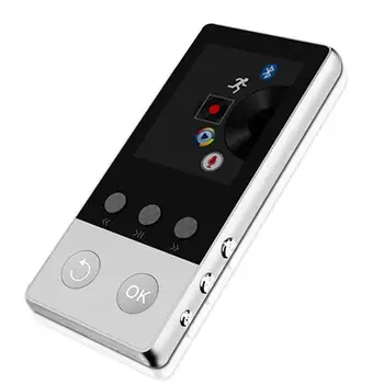 Bluetooth Metal Mp3 Player Built-In 8G Hifi Muzică Cu Peeter Și Difuzor(argint)