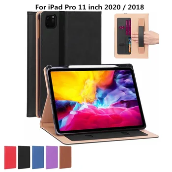 Tableta Caz pentru iPad Pro 11 2020 / 2018 Premium din Piele Folio Protective Shell Cover pentru iPad Pro 2020 11inch 2-lea Gen