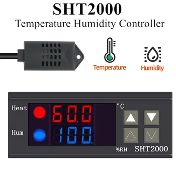 Digital de Temperatură și Umiditate Controller Acasă, Frigider Termostat de Umiditate Termometru Higrometru SHT2000 AC 110V 220V DC 12V-72V
