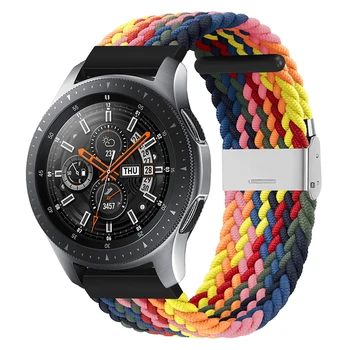 20mm 22mm Bratara Huawei Watch Lungime Reglabilă Nailon Împletite Watchband pentru Samsung Galaxy Watch Active 2 Curea de Ceas Trupa