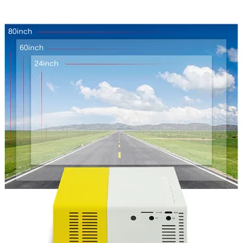 YG300 Pro LED Mini Proiector 480x272 Pixeli Suporta 1080P HDMI USB Audio Portabil Media Player Video