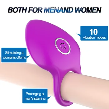 Vibratoare Penis Inel Jucărie Sexuală pentru Bărbați intarzia Ejacularea Prematură de Blocare Bine Ring Inel pentru Penis Stimula Clitorisul Vibrator din Silicon