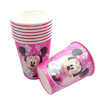 Disney Baby 1 Minnie Mouse-Petrecerea de Aniversare la Petrecerea de Ziua farfurie de hârtie balon de Partid Decor copii Tacamuri de unica folosinta Decor