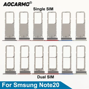 Aocarmo Singur Dual Sim Nano Tăvița Cartelei MicroSD cu Suport Pentru Samsung Galaxy Note20 NOTA 20 piesă de schimb