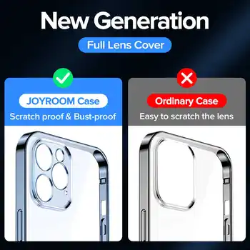 Joyroom Clar de Caz Pentru iPhone 12 11 Pro Max PC+TPU rezistent la Șocuri Complet Capacul de Protecție a Lentilei Pentru iPhone 12mini Caz Transparente
