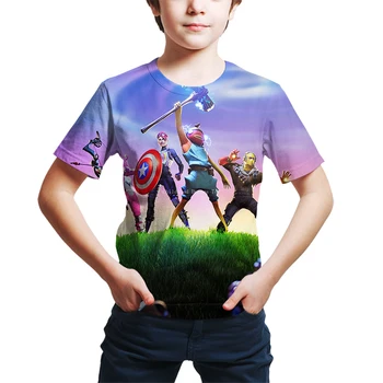 Fortnite Îmbrăcăminte pentru Copii Topuri Băiatul T-shirt Jocuri 3D Imprimat Tricouri Funny Anime Printre Copilul Fete pentru Copii Haine de Băieți Streetwear