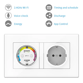 Gosund MINI WiFi Smart Plug Socket SP111 Standard UE Smart Plug Calendarul de Control Vocal Prin intermediul Alexa Google Casa Tuya de Viață Inteligentă APP