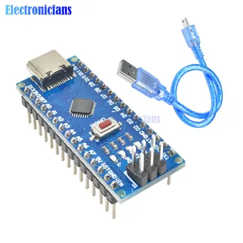 CH340 Nano V3.0 ATMEGA328P-MU Microcontroler ATMEGA328 Modul de Consiliul de Dezvoltare de Tip C Adaptor cu Cablu pentru Arduino