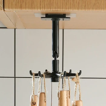 ABS Punch-free Multi-Scop Cârlige de 360 de Grade Rotativ Bucătărie Cârlig de Depozitare Acasă Accesorii Organizador De Cocina de Vânzare Fierbinte