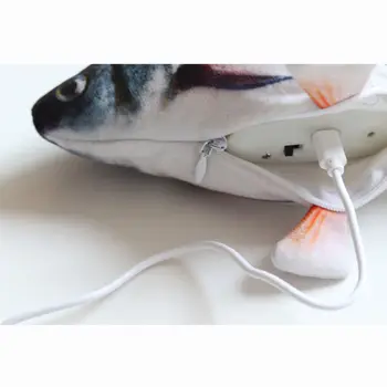 30cm Datul Sărituri Simulare Pește Animale Jucării Pisica Animal de casă Pisică/Câine Jucării Animale de Siguranță USB Electric kittenToy Animale de companie Produse
