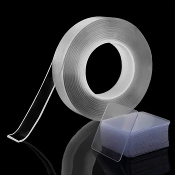 Super Slim Aderență Puternică Alb Nano Bandă Dublu-Adezivă Traceless Detașabil Discuri Universal Adeziv Rezistent La Apa