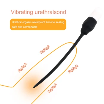 Uretral Dilatatoare Penis Plug Vibrator de Inserție Uretral Plug Cateter Sunete Vibrator 7 Frecvența Jucarii Sexuale pentru Bărbații Adulți 2021