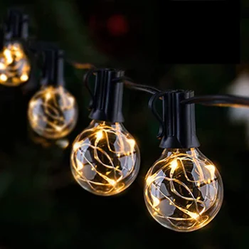 2021 G40 Led Lumini Șir de 7,5 M, 25PCS Epocă Bec LED rezistent la apă în aer liber Ghirlanda Siruri de caractere pentru Curtea de Crăciun Decor Nunta