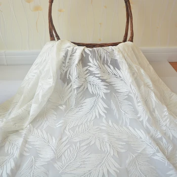 100x150cm dantela Alba de mireasa tesatura tesatura broderie dantela din bumbac material pentru rochie