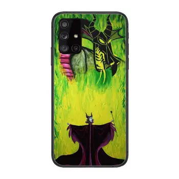 Disney Maleficent Vrăjitoare Caz de Telefon Coca Pentru Samsung Galaxy a 90 50 51 20 71 70 40 30 10 80 E 5G S Negru Coajă Mobil de Arta Coperta