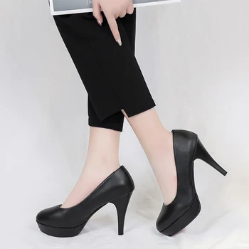 Super Tocuri inalte Femei pe Tocuri Înalte de Moda Flocking Femei'sSandals PlatformWedding Mare HeelsCasualThin Mare HeelsWomen'sShoes