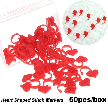 50pcs Inima în Formă de Ochi Markeri de Plastic de Tricotat Croșetat de Blocare Cusatura de Tricotat Titularul Ac de Cusut Accesorii