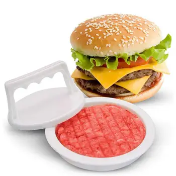 Forma Rotunda Carne Instrumente De Presa Hamburger Plastic Amburger Carne De Vită Gratar Burger Apăsați Patty Filtru De Mucegai Accesorii De Bucatarie