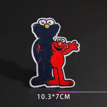 Desene animate Sesame Street Barbapapa Fier Pe Patch-uri Pentru Haine Drăguț DIY Elmo Cookie Monster Brodate Autocolante Pe Aplicatii