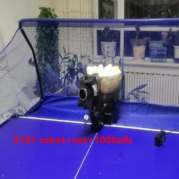 Tenis de masă Robot de Formare Minge de Ping-Pong Mașină de Antrenor cu Prinde Net 100Balls mingea robot de colectare mingi de tenis prinde net