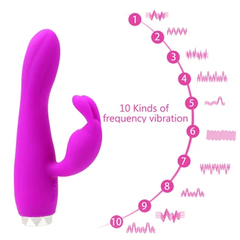 10 Viteze de sex Feminin Masturbator Jucarii Sexuale Pentru Femei G-spot Vibrații Erotic Clitoris Stimulator Vibrator Rabbit