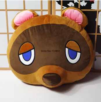 De Trecere a animalelor de Pluș Anime Jucarie Tom Nook Mame Danuki Cosplay Papusa Perna Ochi de Vulpe Ochii Masca pentru Cadou
