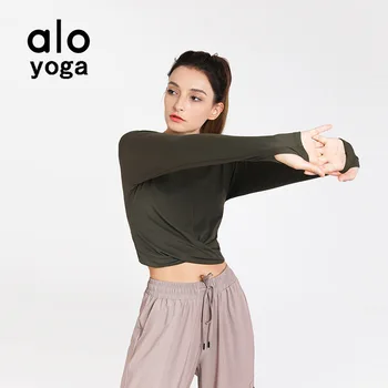 Femeile Alergare Sport Fitness Yoga Zona 4 Culori cu mâneci Lungi T-shirt Nou Alo Tricouri Trainning de Fitness Yoga Top -40