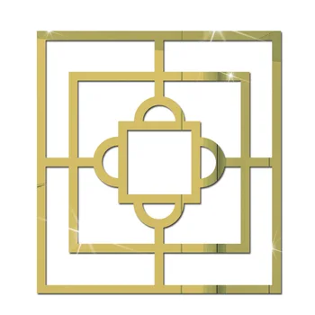5pc Stil Simplu Așchie de Aur Acril Oglindă Autocolante de Perete Textura Baie Living Sertar de Origine Decor, Accesorii Decor