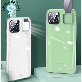 Caz de telefon Potrivit pentru Iphone 12 PRO galvanizare de protecție TPU + Sticla capac soft shell