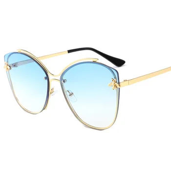 2020 Clasic de Albine Ochi de Pisica ochelari de Soare pentru Femei Design Metalic Supradimensionat din Argint Oglindă Ochelari de Soare Shades ochelari de soare UV400 Eyewea