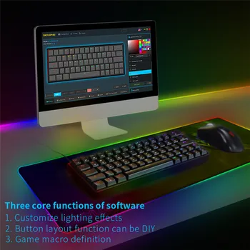 Skyloong GK64S Bluetooth Tastatură Mecanică Hot Swap Ergonomie RGB ABS Taste Wireless Gamer Tastatura Pentru Desktop/Laptop/MAC
