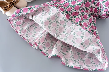 Copii Fete haine de vară florale rochie cu mânecă scurtă copil ziua de nastere rochii de printesa rochie pentru copii fete de moda de design rochie