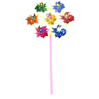 1 buc 28x19.5cm din Plastic Colorat DIY Paiete Moară de vânt Wind Spinner Casa Gradina Curte de Decorare pentru Copii Jucarii