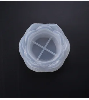 Lotus forma de Silicon Mucegai suport lumanare cutie de depozitare scrumiera mucegai silicon Aroma de Gips Mucegai