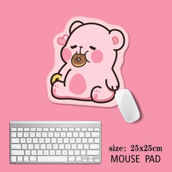 2021 Drăguț Mouse Pad Gamer Comtuper Mare Kawaii Urs Pisica Roz Mat Laptop De Gamer Tastatura MacBook Mat Impermeabil Covor Fata Cadou